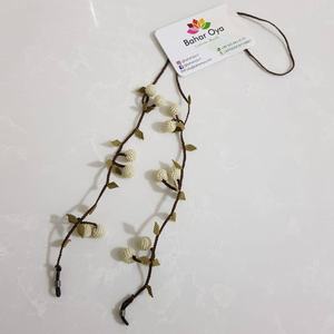 Piezas de anteojos İğne Oyası Kiraz Gözlük İpi Krem Kahverengi Kordonlı - Product Image 1