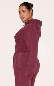 Haute demande personnalisée dernière goutte de vin épaule femmes sueur sweat à capuche court Anti-rides et respirant sweats à capuche femmes sweat à capuche zippé - Product Image 6