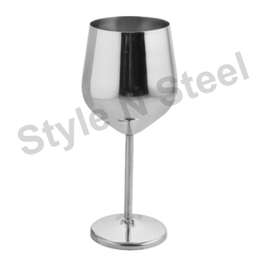Acier inoxydable martelé durable pour le verre à vin de Champagne Accessoires de bar de style design classique verrerie Verre à vin moderne - Product Image 2