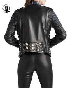 Blouson Moto Femme en Cuir Véritable 2026 – Fermeture Éclair, Manches Longues, Imperméable, Coupe-Vent, Réversible, Détachable - Product Image 2