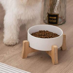 Wood pet <b>bowl</b> holder with customizable sizes handcrafted wooden <b>raised</b> feeder <b>stand</b> for <b>dog</b> & cat feed <b>bowls</b> - Product Image 5