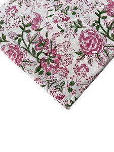 Women's Floral Block Print Voile Cotton Fabric Lightweight Loose Swing Dressmaking & Crafting Handmade Knitted Technics - Product Image 3