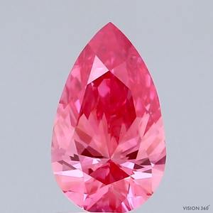 Diamant rose fantaisie en forme de poire de 1 carat, cultivé en laboratoire, clarté VS, certifié IGI, taille excellente, 10 Moh's, diamant non monté pour la fabrication de bijoux - Product Image 1