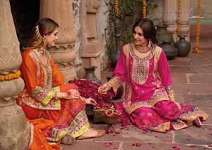 ชุดสตรีแบบอินเดีย ซัลวาร์ คามีซ ทันสมัย พร้อมผ้าคลุมไหล่เข้าชุดอย่างมีสไตล์ มีจำหน่ายในราคาที่เหมาะสมจากอินเดีย - Product Image 5