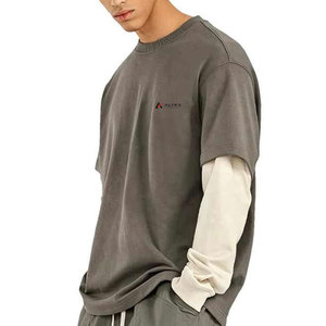 เสื้อยืดแขนยาวสีพื้นดีไซน์ล่าสุดสำหรับผู้ชาย ผ้าฝ้าย 100% ระบายอากาศได้ดี เป็นมิตรกับสิ่งแวดล้อม แห้งเร็ว เหมาะสำหรับใส่กลางแจ้ง MOQ ต่ำ - Product Image 3