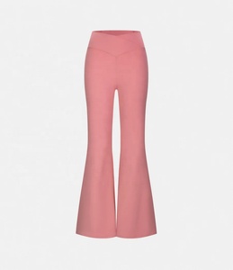 Mallas de cintura alta con bolsillo trasero para mujer, Leggings de yoga con logo personalizado, nuevo diseño - Product Image 1