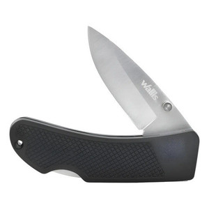 Coltello con serratura Wallis K270347 con manico nero e lama liscia - Product Image 1