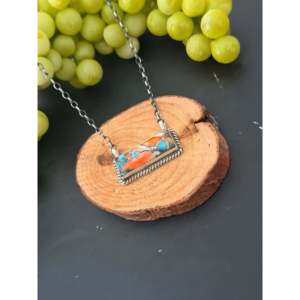 Collar de Barra Johnny Dixon con Turquesa Mohave y Tecnología de Incrustación con Bisel de Plata de Ley - Product Image 3