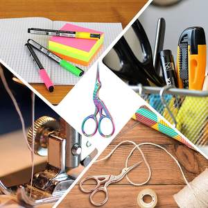 กรรไกรตัดงานฝีมือขนาดเล็กสแตนเลส เครื่องมือ DIY กรรไกรปักผ้า กรรไกรรุ้ง กรรไกรตัดเย็บ กรรไกรทำเล็บ - Product Image 6