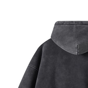 Fabricants professionnels de sweats à capuche zippés pour hommes, style streetwear, sweats à capuche zippés délavés à l'acide, personnalisés - Product Image 4