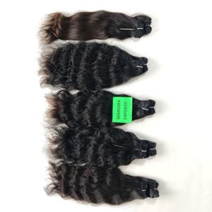 Vente en gros d'extensions de cheveux humains du temple indien vierge à cuticule alignée 100% meilleurs faisceaux de cheveux naturels ondulés non traités - Product Image 2