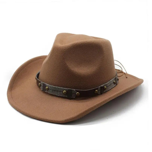 Sombreros de Vaquero de Lana de Estilo Nuevo, MOQ Bajo, 2025, Alta Calidad, Más Vendidos, Color Personalizado, para Exteriores, Cuatro Estaciones, Unisex - Product Image 1