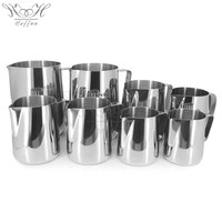 Pitcher Susu Barista Stainless Steel 304 1mm, Pembuat Latte Art, Penghangat Cangkir, Kotak, Panci Pemanas, Pitcher Kopi Susu, Berbagai Ukuran