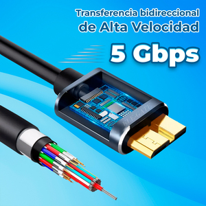 Cavo USB a Micro B 3.0 Placcato Oro 1 Metro con Funzione di Ricarica Rapida 5A e Trasferimento Dati Materiale Metallico Ricarica Rapida 3A - Product Image 4