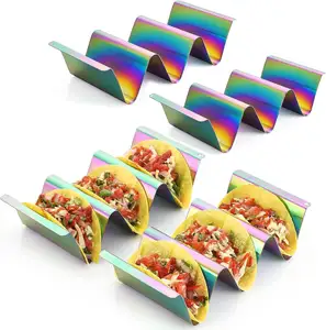 2023 Neuankömmlinge Ofen und Geschirrspüler sicheres Taco-Ständer aus Edelstahl Regal Tray modernes solides Design für Party Backgeschirr