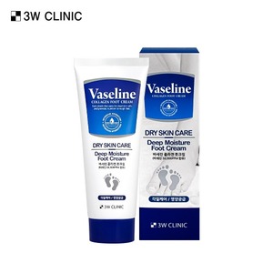 Crème pour les pieds 3W Clinic au collagène et à la vaseline 150ml, végane, glycérine, urée, blanchissante, à base de plantes, pour peaux mortes, talons exfoliés, enrichie en vitamines - Product Image 1