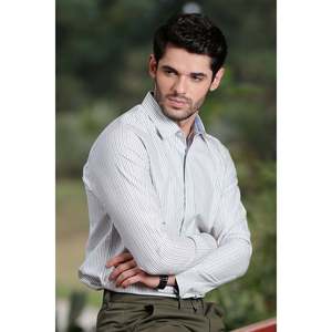 Chemise de créateur SAMSA pour homme avec logo personnalisé, 100 % coton, manches longues, infroissable, coupe ajustée, chemise décontractée - Product Image 4