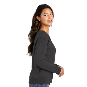Sudadera de cuello redondo informal más vendida para mujer, sudadera cálida de mezcla de lana de poliéster y algodón para estilo de calle - Product Image 4