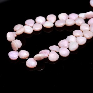 Cuentas de Briolette de piedras preciosas en forma de corazón facetadas de ópalo Rosa Natural para la fabricación de joyas, cuentas de cristal en forma de piedra de ópalo de 9-10mm - Product Image 5