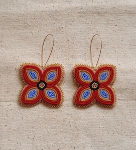 Boucles d'oreilles perles de rocaille à franges multicolores Perles de verre Miyuki Boucles d'oreilles mode boucles d'oreilles boho - Product Image 1