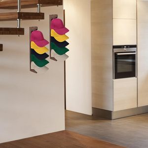 Home Craft Export New Wooden Hat Rack Uso de montaje en pared para almacenamiento Hecho en India Alta calidad Vintage Único Más vendido 2025 - Product Image 1