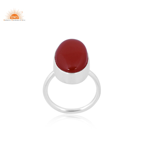 Best Selling 925 Sterling Silver Natural Red <b>Onyx</b> Gemstone Oval Shape <b>Ring</b> for <b>Men</b> Custom Jewelry Manufacturer - Product Image 2