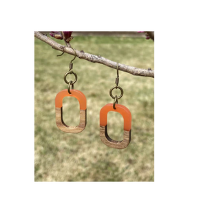 Boucles d'oreilles en bois et résine avec design Boucles d'oreilles longue barre brillante Boucles d'oreilles pour femmes et à utiliser au meilleur prix - Product Image 6