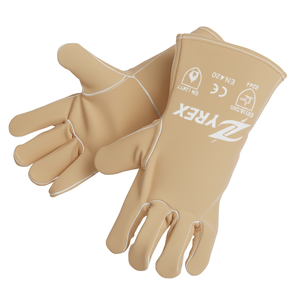 Gants de soudage professionnels en cuir de vachette, paume renforcée, résistants à la chaleur, manchette longue, gants de sécurité pour le travail - Product Image 6