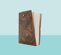 Carnet de notes en cuir fait main par le fabricant, couverture en pierre de vision du dragon, 100 feuilles, cadeau