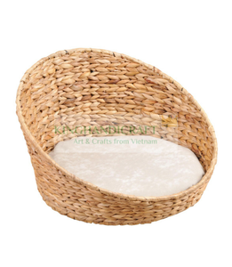 ที่นอนสัตว์เลี้ยงลายทางทำจากเส้นใยผักตบชวาสำหรับแมวและสุนัขแบบกำหนดเอง - Product Image 5