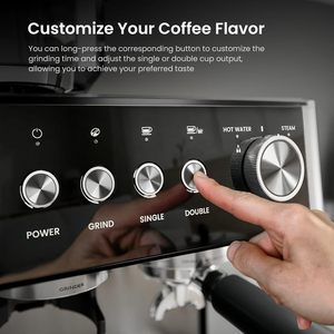 Machines à expresso 20 bars avec moulin intégré et mousseur à lait vapeur - Product Image 5