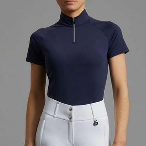 Camiseta Deportiva Elástica de Manga Corta para Mujer, Ropa Cómoda para Montar a Caballo - Product Image 3