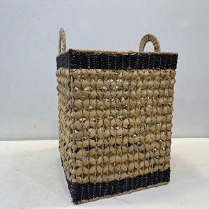 Cesta de Almacenamiento Cuadrada Multiusos de Jacinto de Agua, Ecológica y de Lujo - Product Image 1