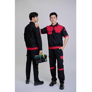 ชุดทำงานผู้หญิงแบบมองเห็นได้ชัดเจน ทนทาน ยี่ห้อ FMF สีดำและสีแดง แขนสั้น ผลิตในเวียดนาม ระบายอากาศได้ดี สวมใส่สบาย - Product Image 4