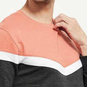 เสื้อสเวตเตอร์ถักคอกลมบล็อกสีสำหรับผู้ชายทรงเข้ารูปแขนยาวสวมใส่สบายๆในฤดูใบไม้ร่วง - Product Image 3