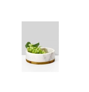 Bol à fruits en marbre de concepteur de luxe Dernière conception Décoration de mariage Meilleur bol à fruits en marbre de forme ronde à vendre - Product Image 3