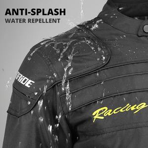 Blouson de moto en cuir imprimé numérique pour homme, anti-chute, résistant à l'usure, chaud, tout-terrain, avec sangle intérieure amovible, toutes saisons - Product Image 2