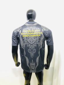 เสื้อยืดลายตาข่ายระบายอากาศยืดได้สองทางเสื้อยืดคอกลมพิมพ์ลาย100% โพลีเอสเตอร์แบบเต็มตัวกำหนดเอง - Product Image 6