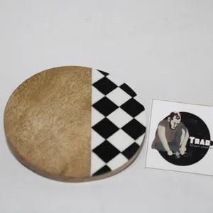 Tradtanary Pvt Ltd's Resin Coaster Set for Drinks Stone and <b>Paper</b> Material with Sublimation Feature for Beer - Product Image 1