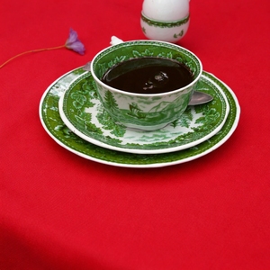 Nappe de table rouge en coton 100% de qualité supérieure, réutilisable, rectangulaire, pour hôtel, banquet, restauration et repas à domicile - Product Image 5