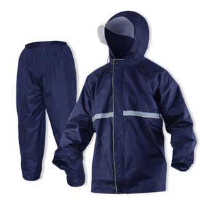 Traje de lluvia de algodón ajustado para hombre, chándal informal de Color sólido con un solo pecho, traje de lluvia de talla grande para primavera y otoño - Product Image 2