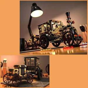 Coche de Vapor Mecánico de Juguete de Plástico Estilo Retro para Lego Moc - Product Image 5