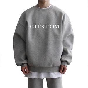 Sweat-shirt pour homme surdimensionné en coton lourd à col rond, impression personnalisée OEM, design personnalisé, pas cher - Product Image 1