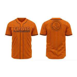 Maillots de softball et de baseball personnalisables de grande taille en polyester respirant à col rond avec imprimé uni par sublimation - Product Image 4