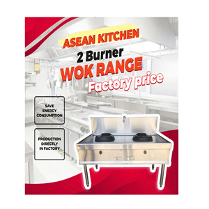 Wok de gas de 2 quemadores de acero inoxidable 304 de alta calidad, rango de 1,0mm de espesor, 1 año de garantía, fabricado en Vietnam para cocinas - Product Image 5