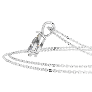 สร้อยคอจี้เพชรโมอิสซาไนต์ทรงลูกแพร์ 1 กะรัต ดีไซน์โดดเด่น ทอง 14K พร้อมสายเชื่อมแบบลิงค์ น่ารัก เหมาะสำหรับงานปาร์ตี้ เครื่องประดับคุณภาพสำหรับผู้หญิง ของขวัญ - Product Image 2