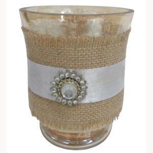 Verre rond perforé votif argent Nickel décoratif pour accessoires de table de noël artisanat personnalisé en vrac - Product Image 3