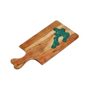 Planche à découper en bois d'acacia résine époxy écologique pour la cuisine charcuterie Planche à fromage Planche à pizza Passe au lave-vaisselle - Product Image 6