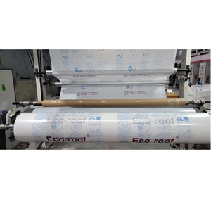 Logo kustom cetak <span class=keywords><strong>LDPE</strong></span> LLDPE Film pelindung kaca lembaran logam kemasan lembut meregang tahan kelembaban Film plastik PE