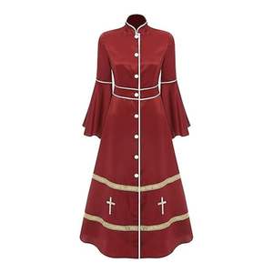 เสื้อคลุมสำหรับนักบวชแขนยาวคอโรมันเสื้อคลุมสั่งตัดตามแบบผ้านุ่ม - Product Image 1